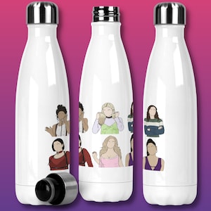 Euphoria Water Bottle Premium Stainless Steel Water Bottle euphoria characters, Zendaya, hunter Schafer, Alexa demie, Sydney Sweeney