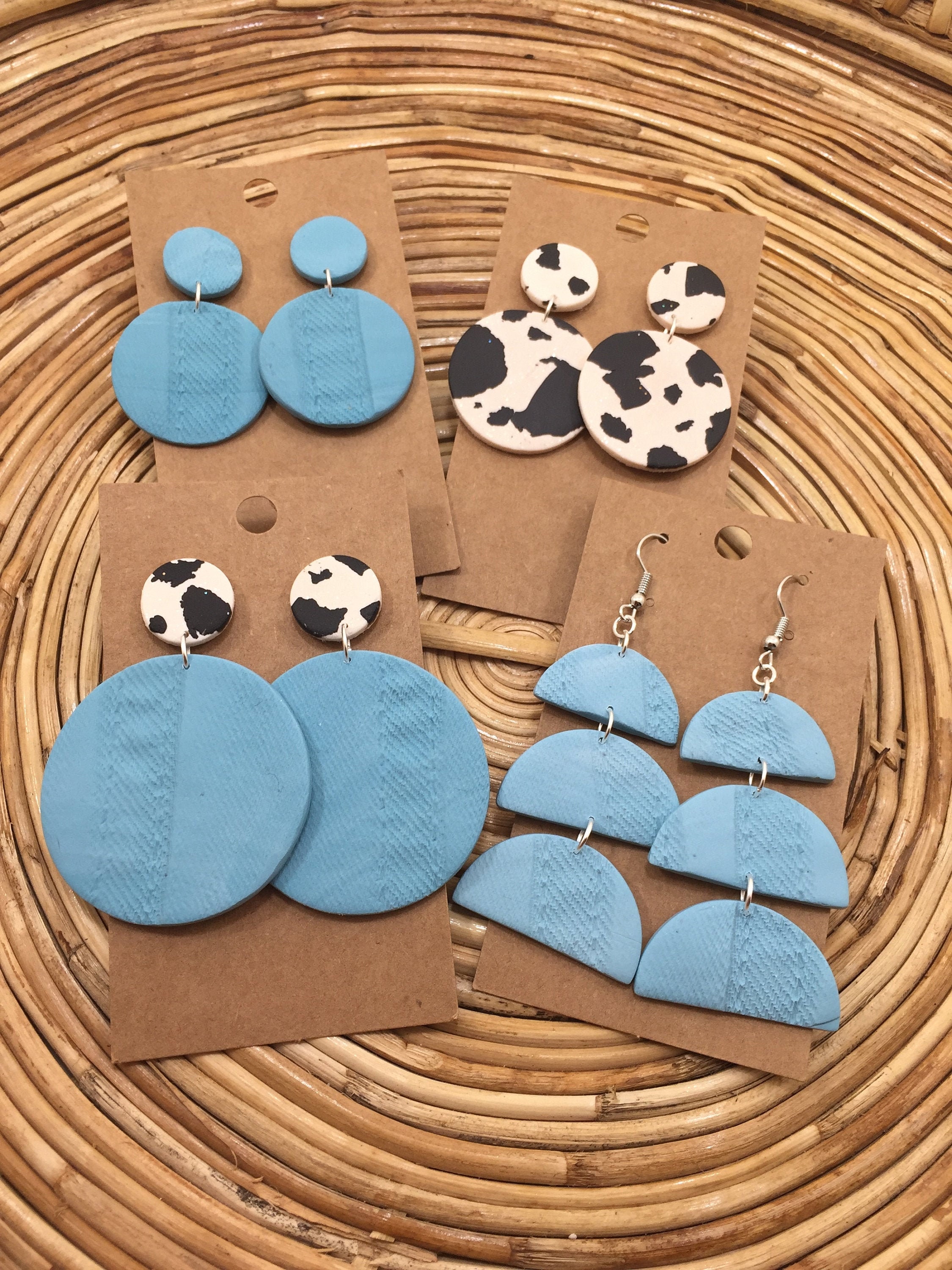 BLUE JEAN BABY Polymer Clay Earrings Dangle Earrings | Etsy