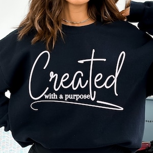 Created With a Purpose SVG PNG PDF, Christian Svg, Self Love Svg, Easter Svg, Worthy Svg, You Matter Svg, Religious Svg, Faith Svg,Jesus Svg