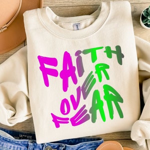 Fé sobre o Medo SVG PNG PDF, Svg Cristão, Svg Motivacional, Svg de Amor Próprio, Svg de Oração, Svg Religioso, Svg de Fé, Svg de Jesus, Svg Perdoado
