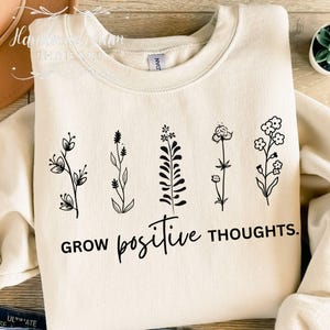 Wachsen positive Gedanken SVG, Inspirational Svg, Motivations Svg, Positivität Clip Art, Schnitt-Datei, T-Shirt Svg