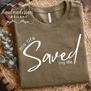 His Life Saved My Life SVG PNG: Christian Easter Cricut Cut File (Digital Download)