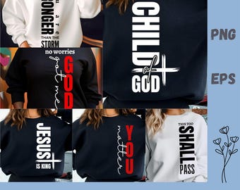 Christian SVG Bundle | Religious PNG Cut Files | Jesus Quotes Svg l Christ Svg l Easter Christian Png l Jesus Sweatshirt  l Dtf jesus