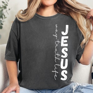Jesus Way Truth Life SVG PNG, Christian svg, Jesus svg, Distressed svg, Varsity svg, Faith svg, God svg, Retro Sublimation png, Retro svg,