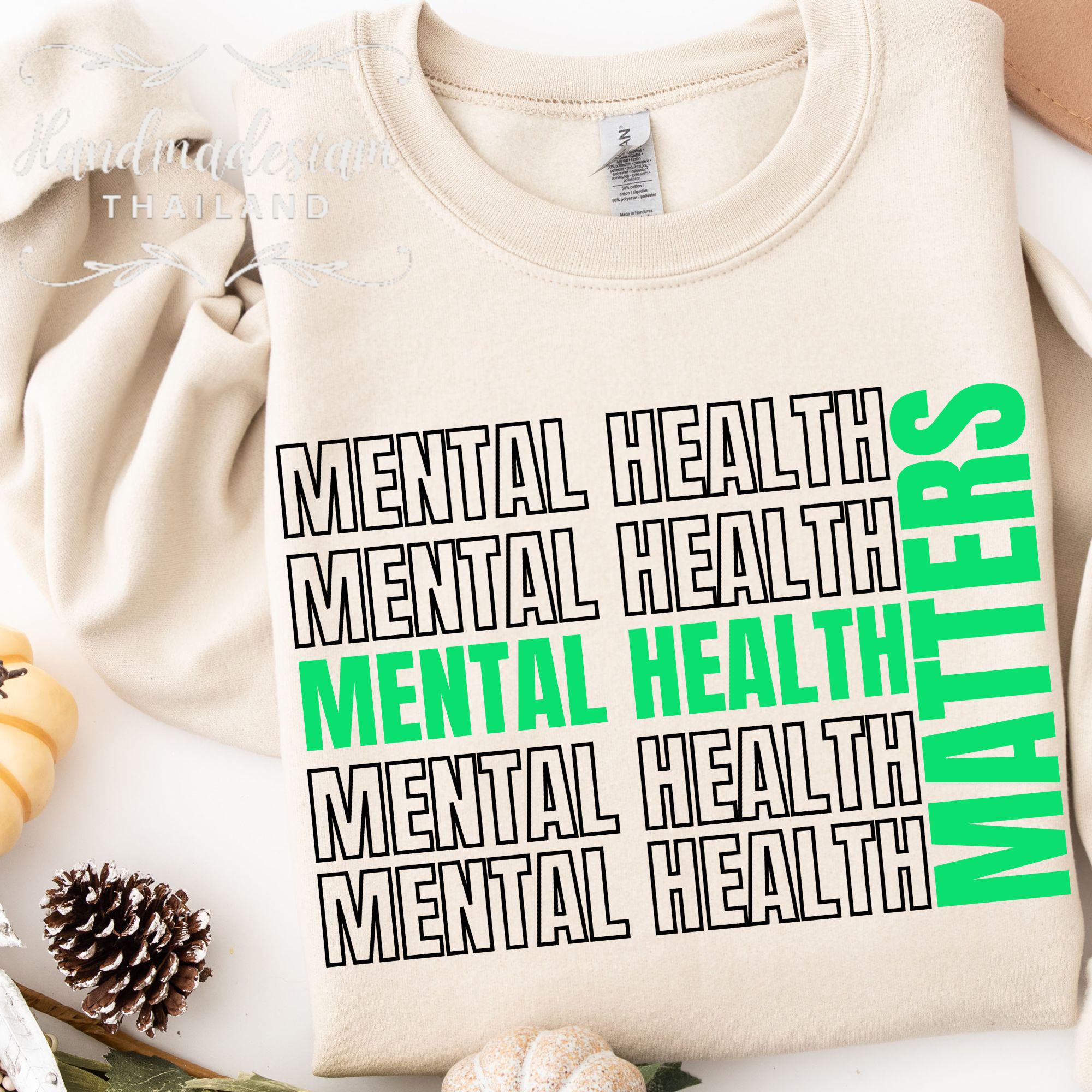 Mental Health Matters SVG PNG PDF: Awareness, Self Love, Be Kind ...