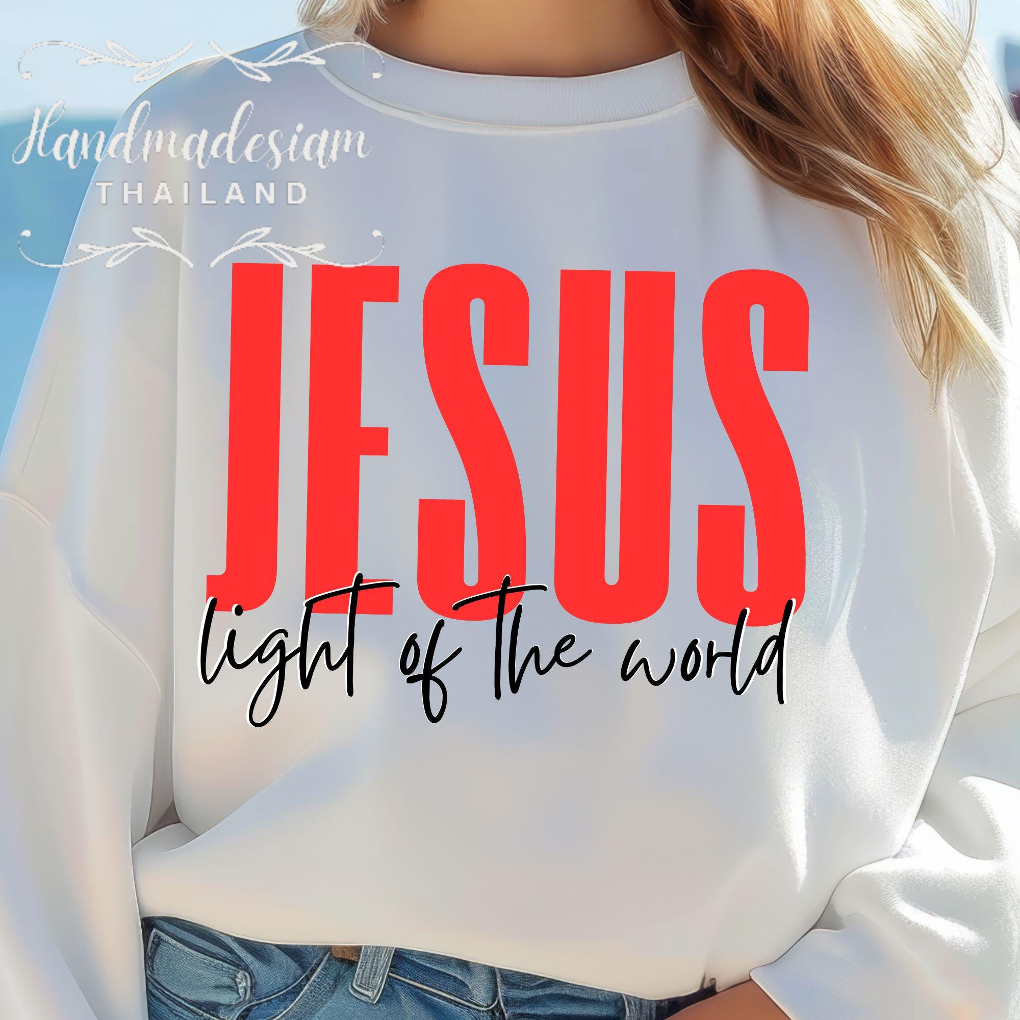 Jesus Light of the World PNG SVG: Christian Christmas Design (digital ...
