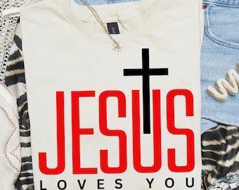 Jesus Loves You SVG PNG EPS Christian Faith Design