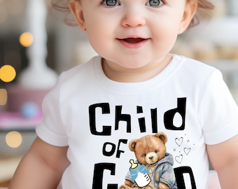 Child of God Kids T-Shirt Design: Christian Toddler Tee PNG (Digital Download)