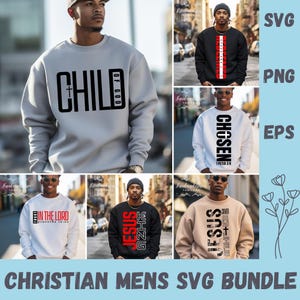 Christelijke SVG-bundel voor heren | Religieus citaat PNG-pakket l Pasen christelijke png l mokken l christelijke SVG-bundel l christelijke kledingontwerp