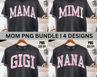 Mama, Mimi, Gigi, Nana PNG Bundle (Digital Download)