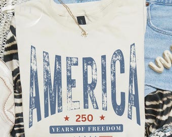 SVG de 250 años de libertad en Estados Unidos, PNG de EE. UU. 250, diseño de camiseta patriótica estadounidense, SVG del 4 de julio, archivo Cricut de la bandera estadounidense