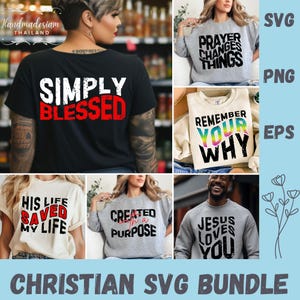 Christian SVG Bundle: Religious Designs for Shirts, Mugs (Digital Download)