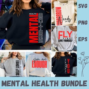 SVG-paket för mental hälsa: Inspirerande kristna designer (digital nedladdning)