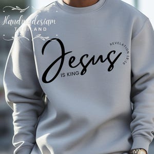 Jesus Is King SVG | Christian Faith Cut File | Bible SVG for Cricut