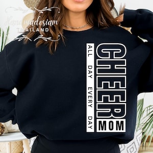 Cheer Mom SVG: Cheerleader Shirt Design, PNG, Cricut Cut File (Digital Download)