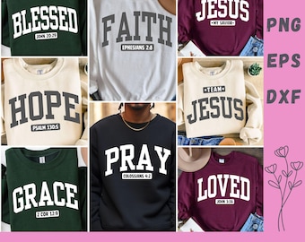 Faith Sports Shirt Designs : Christian SVG Bundle (Digital Download)