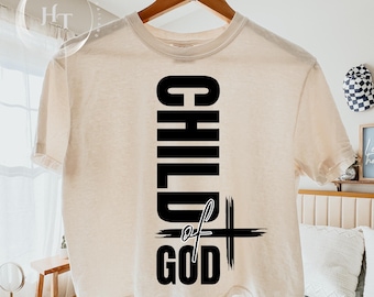 Child Of God PNG, Christian PNG Design, Faith Shirt PNG, Jesus Png, Retro Christian Graphic, Bible Quote Png, Religious Sublimation