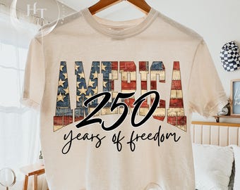 Estados Unidos 250 PNG, diseño patriótico de la bandera estadounidense, 250 años de libertad de EE. UU. PNG, diseño de sublimación del 4 de julio, PNG para uso comercial