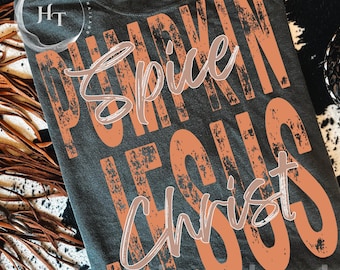 Pumpkin Spice Jesus Christ PNG, Christian Fall Shirt Design, Autumn Faith Sublimation PNG, Pumpkin Spice Christian PNG