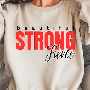 Beautiful Strong Fierce Svg, Stronger Than The Storm Svg, Created With a Purpose Svg, Christian Svg, You Matter Svg, You are Enough Svg