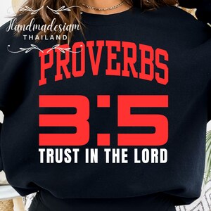 Proverbs 3:5 SVG | Trust in the Lord Bible Verse | Christian Shirt Design | Scripture Wall Art | Faith Quote PNG for Cricut