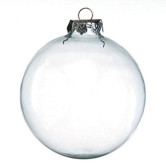 Glass Ornament Clear Heavy Duty Round 100mm 2 pieces Etsy