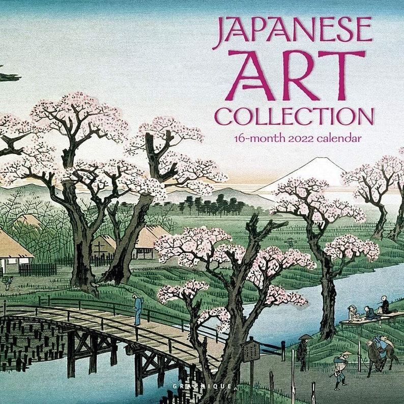 Graphique Japanese Art Collection 2022 Wall Calendar Etsy