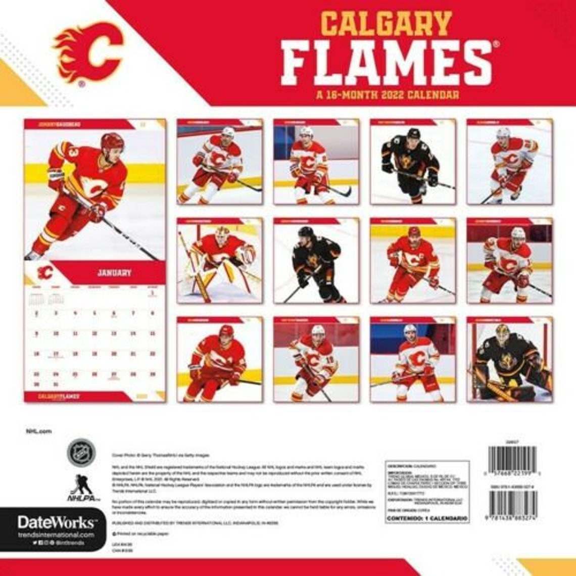 Trends International 2022 NHL Calgary Flames Wall Calendar Etsy