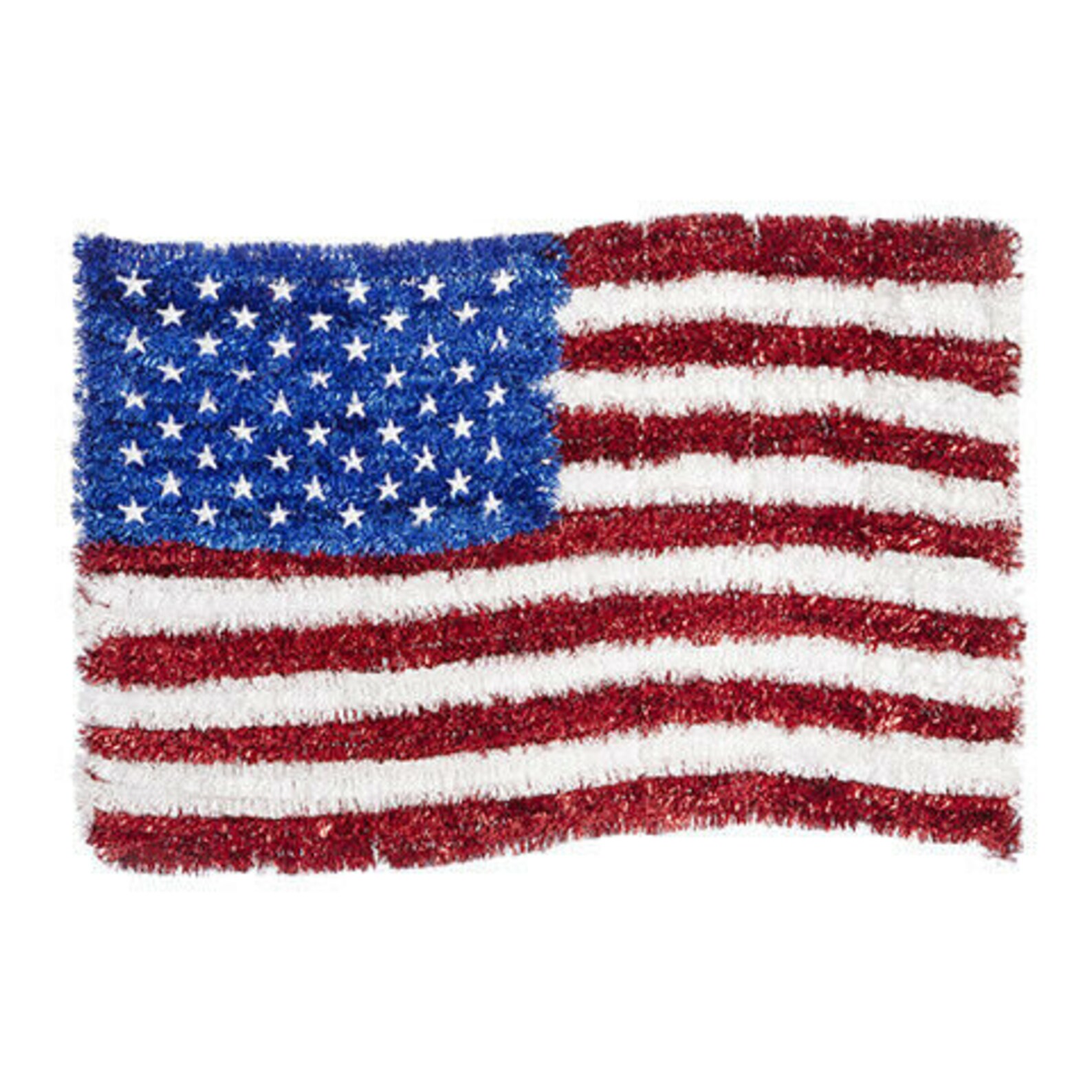 Darice Tinsel USA Flag 20.5 x 13 inches Etsy