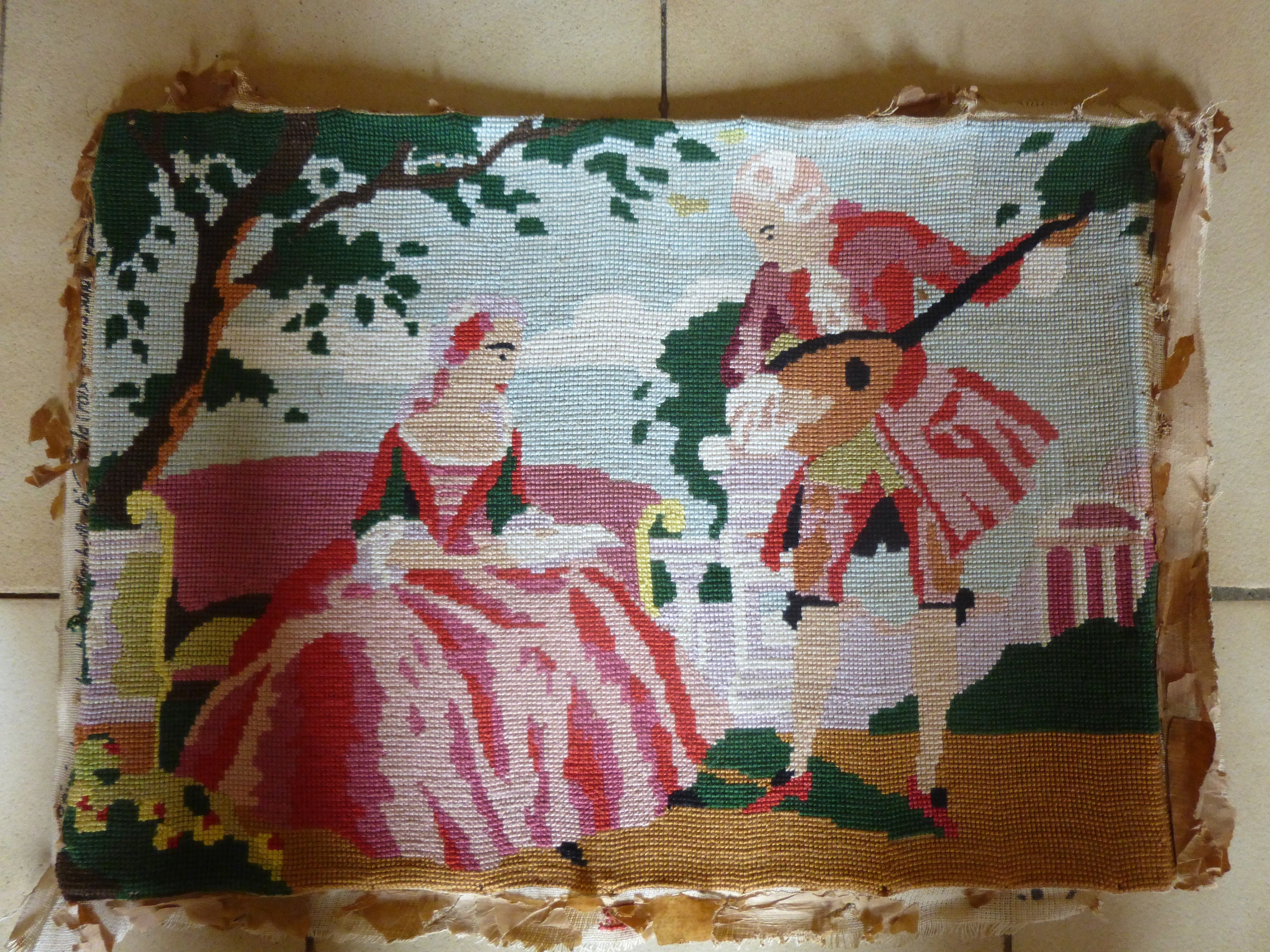 French Finished Needlepoint Tapestry A Tune For My Etsy