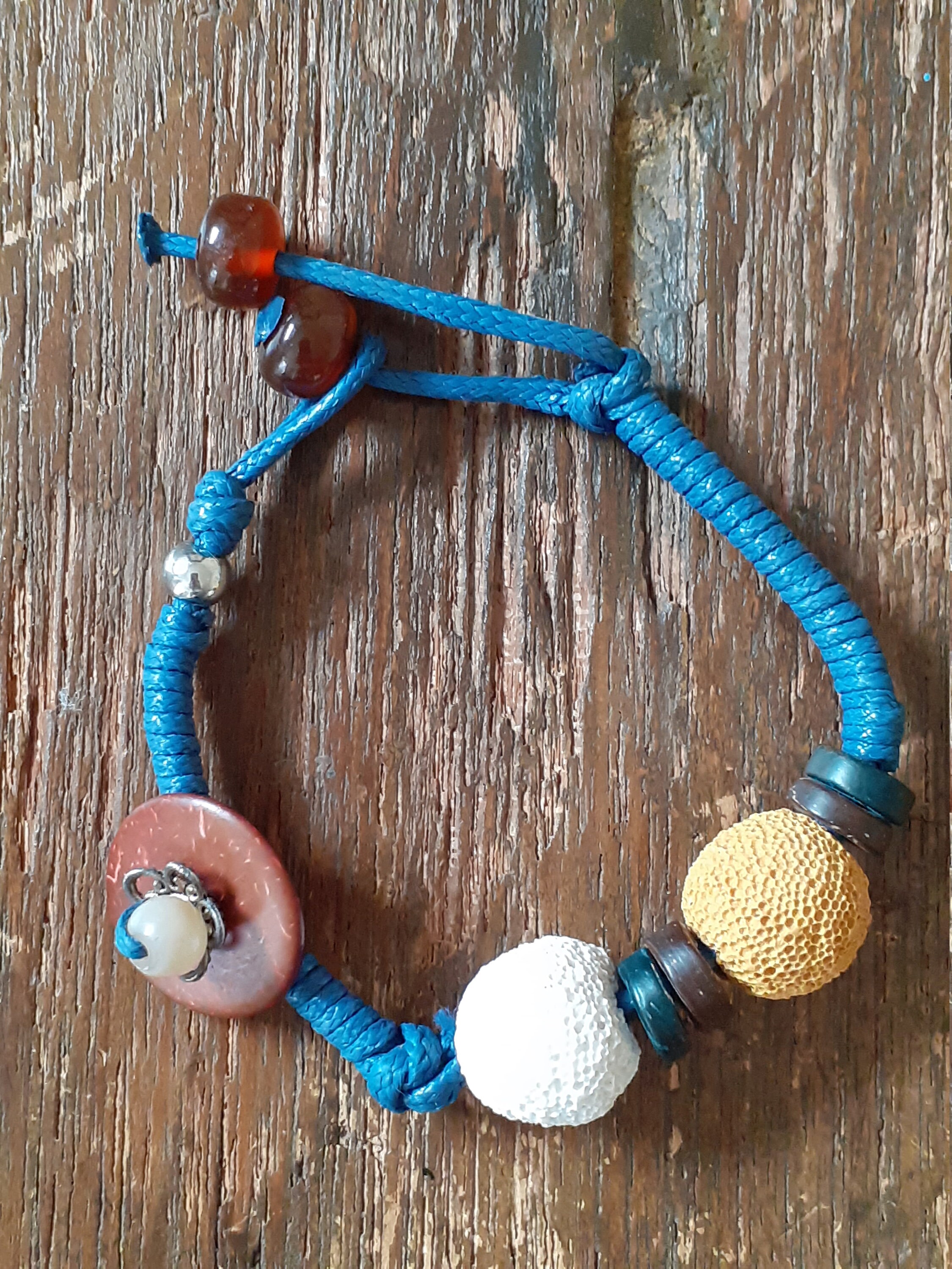 Ethnic bracelet with fancy beads and charms Adjustable Etsy