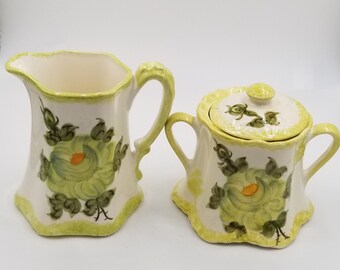1960s Cash Family Pottery Sugar and Creamer Set