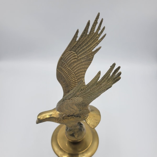 Brass Eagle on Globe Etsy