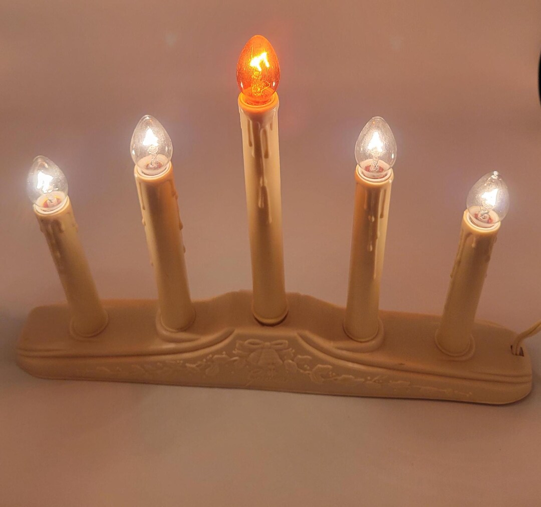 Vintage 1970s Christmas 5-light Candolier Designed for Window Sills ...