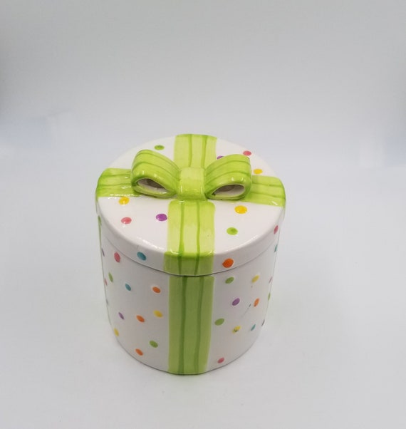 1-800 Flowers Ceramic Gift Box Trinket Jar - Etsy