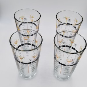 Greenbrier Classic Cocktail Glasses, 16.2 Ounces, With Recipes, Bar Ware, Six Available for Sale, SOLD SEPARATELY!