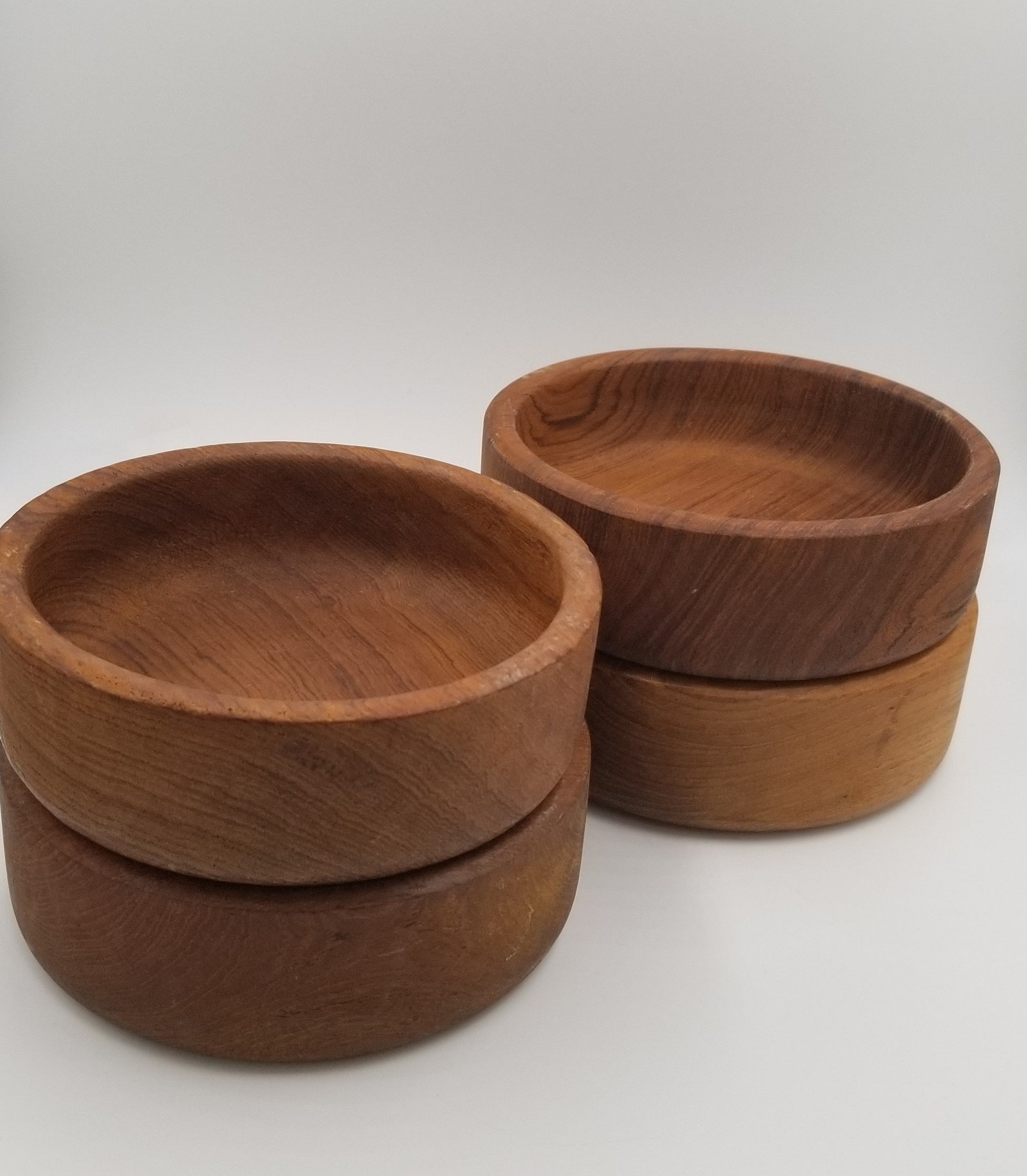 Vintage 1980s R. H. Macy's Teak Wood Salad Bowl Set Set Etsy