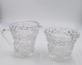 Crystal Sugar and Creamer Set
