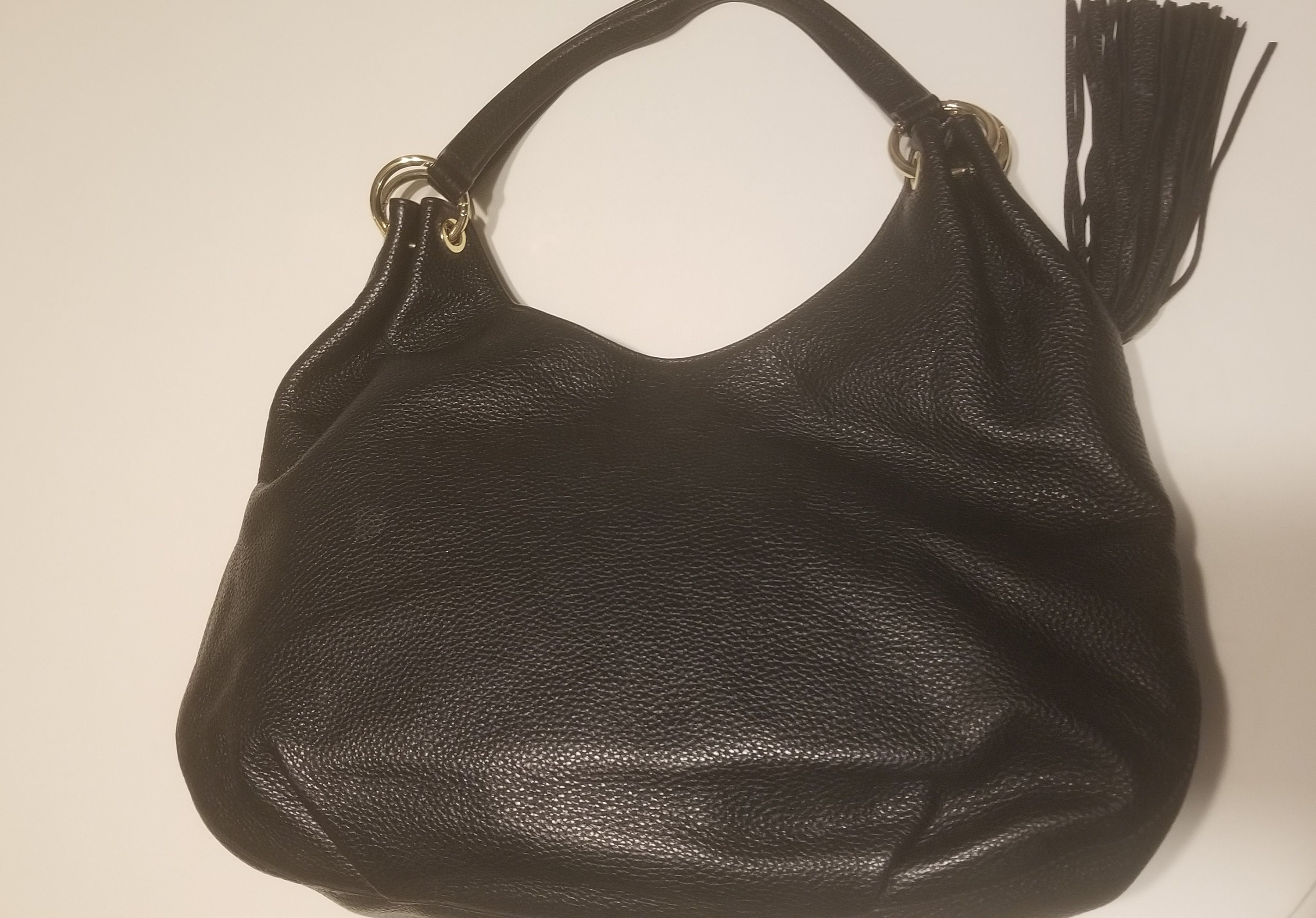 Michael Kors Charm Tassel Leather Hobo Tote | Etsy