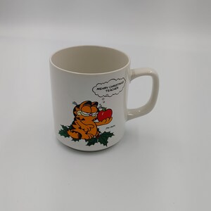 1978 Enesco Garfield Christmas Mug, Garfield the Cat, Merry Christmas Teacher