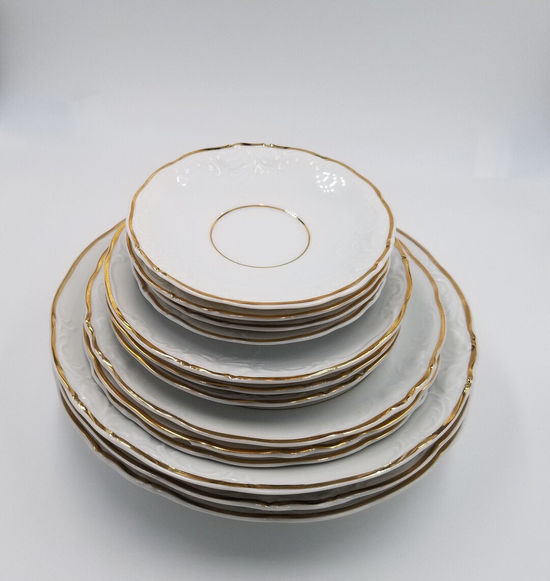 1960s Wawel Royal Kent Bone China Gold Trim Embossed Casa Etsy