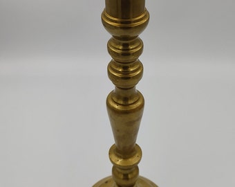 Random Lot of Vintage Brass Candle Holders, Graduated Sizes, For Wedding, Christmas, or Religious Decor, Set of 5, Brass Candlesticks