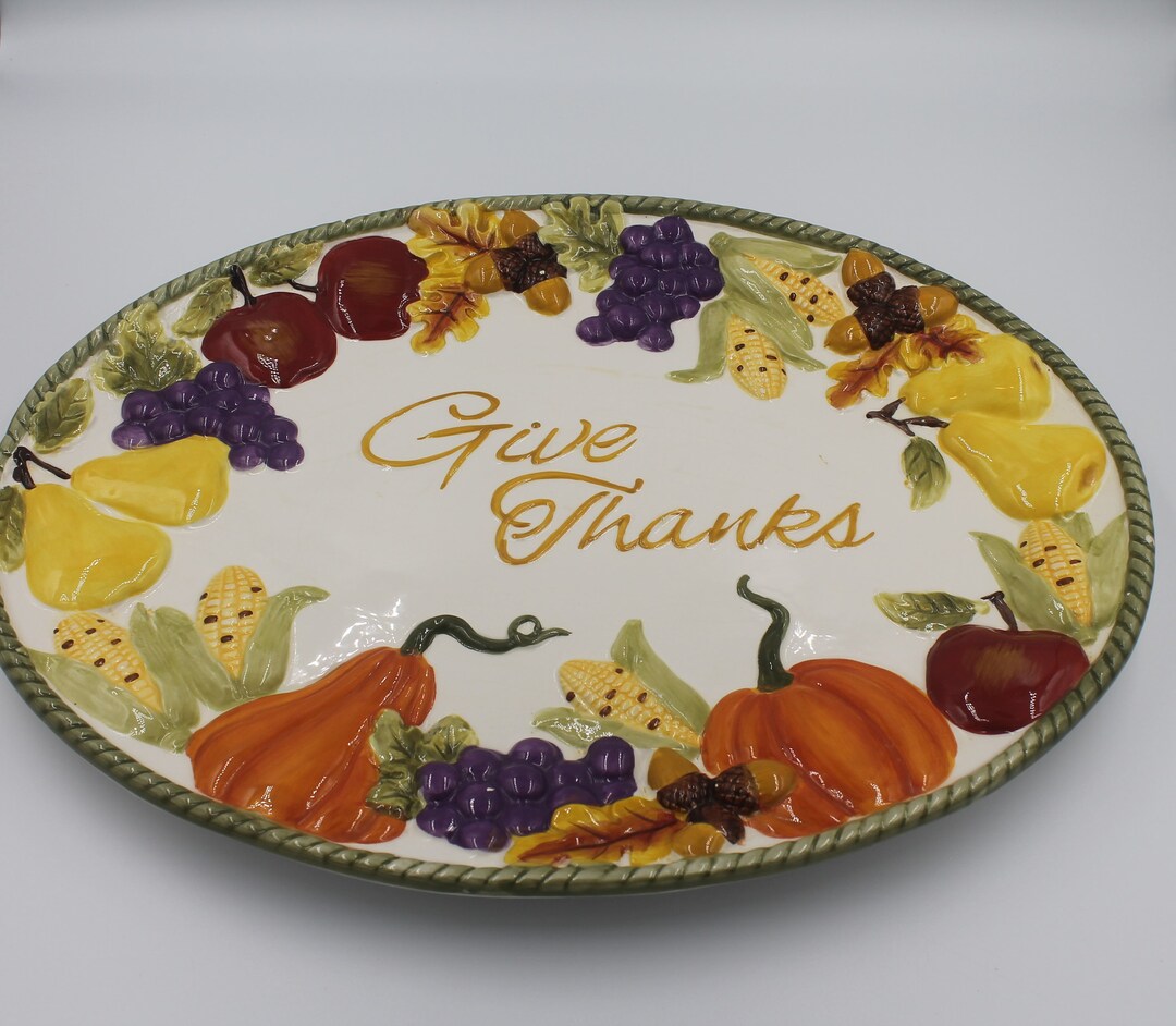 Homes Accents by Belk give Thanks Large Serving Etsy