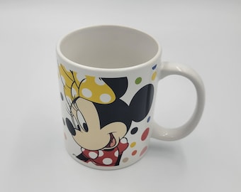 Zak! Designs Coffee Mug, Coffee Cup, Minnie Mouse in Colorful Polka Dots