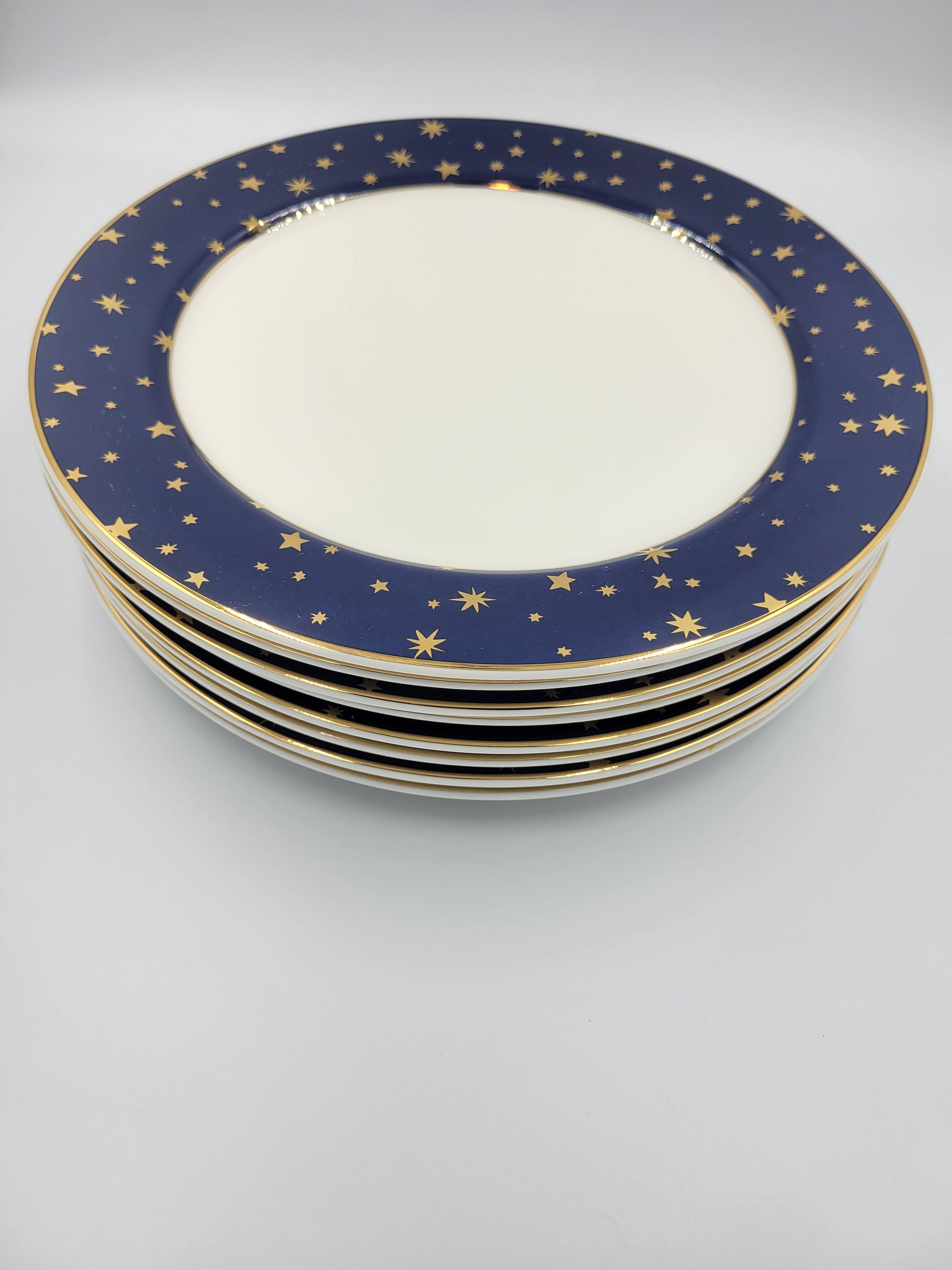 Galaxy Blue Fine Porcelain Chop Plates by Sakura, Chop Platters, 5 ...