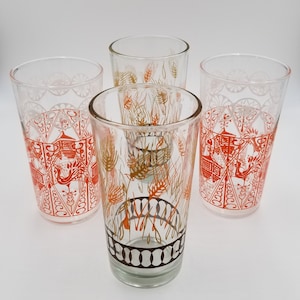 Mid Century Modern Juice Tumblers, Two Designs, Sold Separately,  Replacement Pieces, MCM