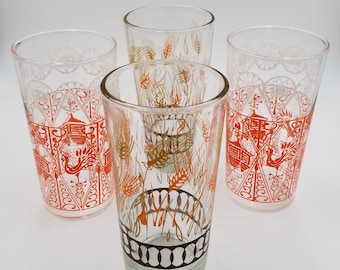 Mid Century Modern Juice Tumblers, Two Designs, Sold Separately,  Replacement Pieces, MCM