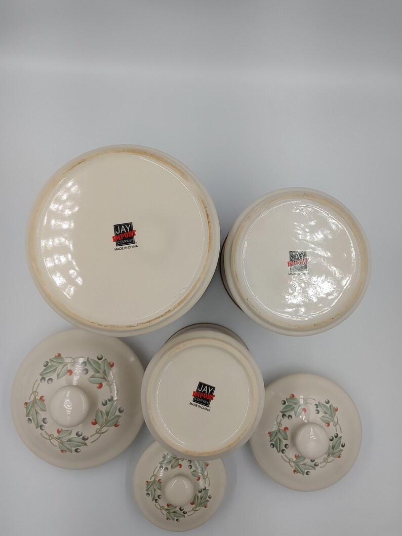 Vintage Corelle Abundance Fruit Canister Set by Jay Imports Etsy