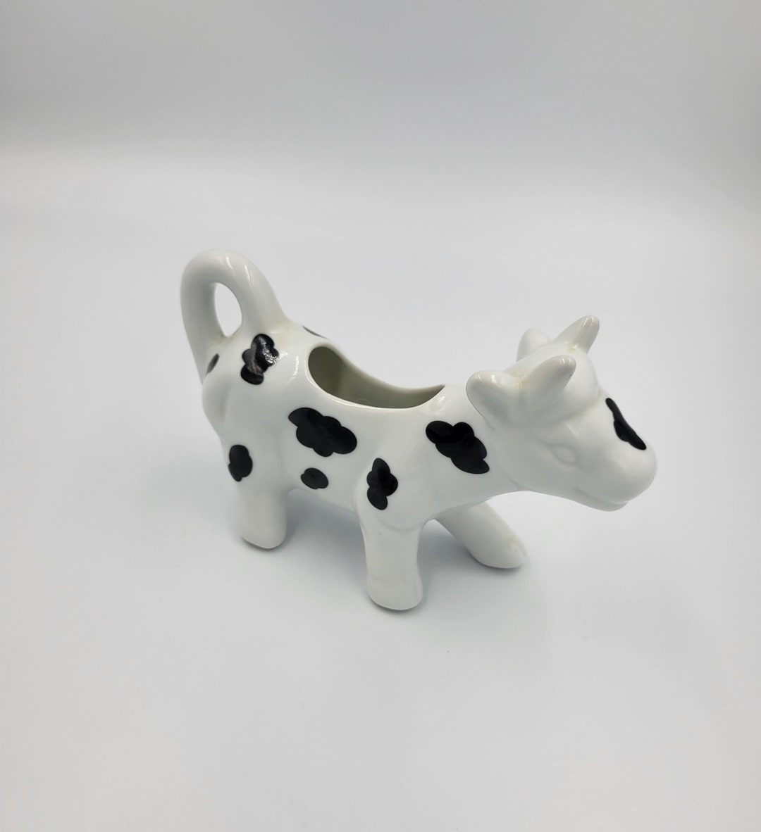 Pier One Spotted Cow Coffee Creamer Container Porcelain Etsy