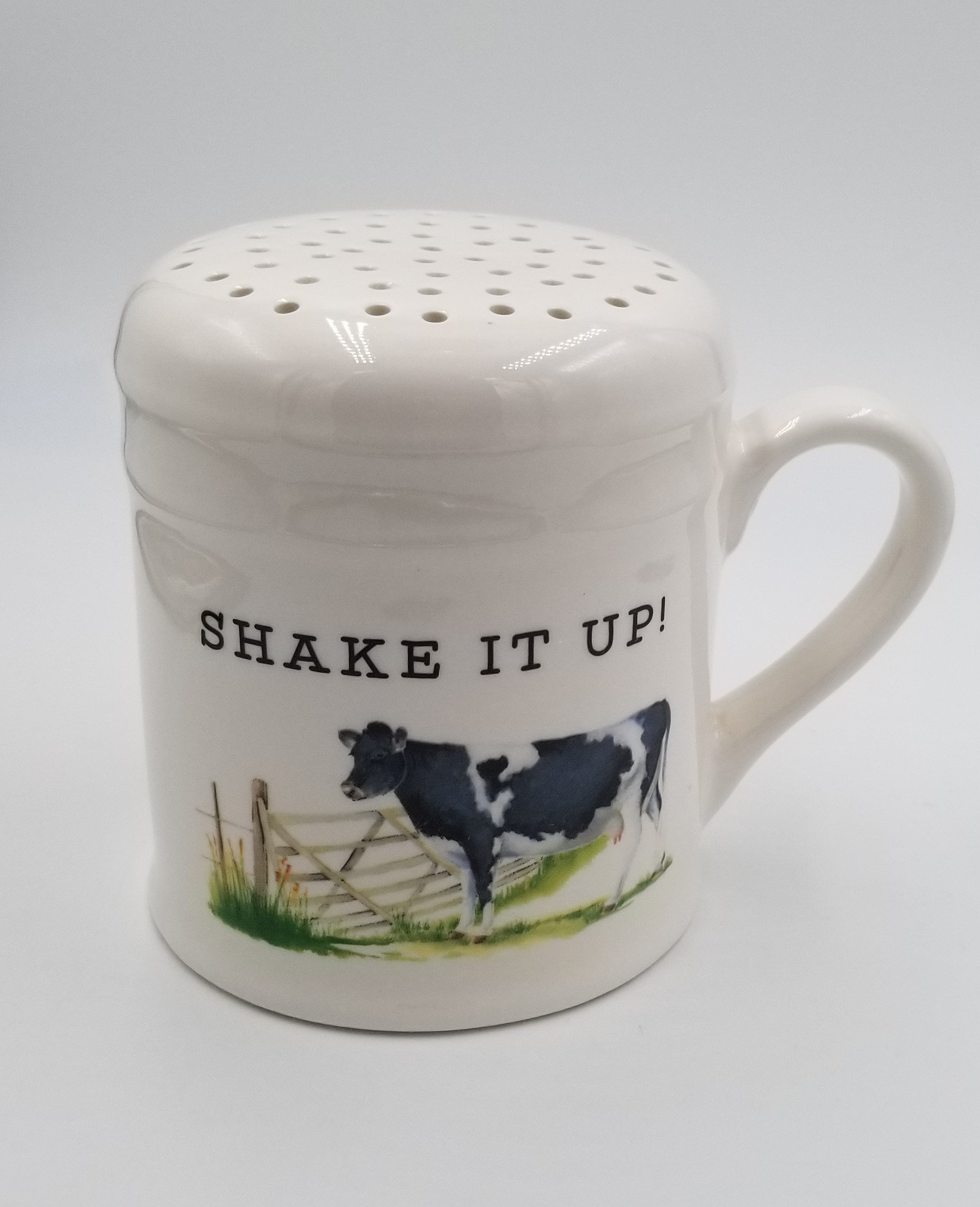 Shake It Up Condiment Shaker Cow in Pasture Design Country Etsy